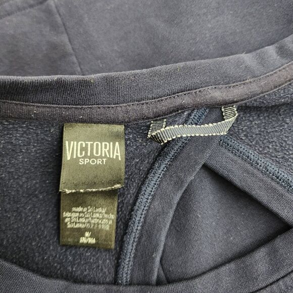 VS Victorias Secret Sport Womens Sweatshirt Medium Keyhole Open Back Pullover - Picture 8 of 11